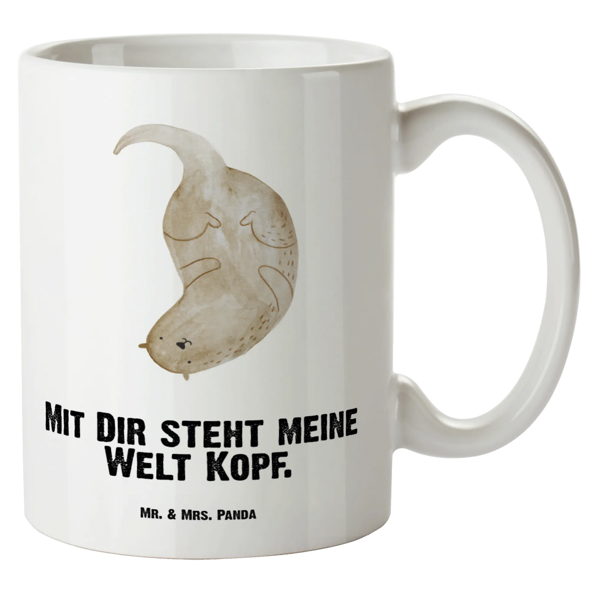 XL Tasse Otter Kopfüber Große Teetasse, großer kaffeepott, Haferl, Mega Tasse, steingut tasse, Große Keramiktasse, großer becher, Große Tasse Mit Henkel, Teebecher, XL Tasse, Henkeltasse, Becher XL, Teepott, Kaffeepott, Pott, weisse tasse, Keramikbecher, Riesenkaffeetasse, Kaffeetasse XL, Große Tasse, Riesentasse, Jumbo Tasse, tasse mit henkel, hochwertige tasse, Keramiktasse, Tasse Extra Groß, jumbotasse, Teetasse XL, Henkelbecher, Otter, Fischotter, Seeotter, Otter Seeotter See Otter