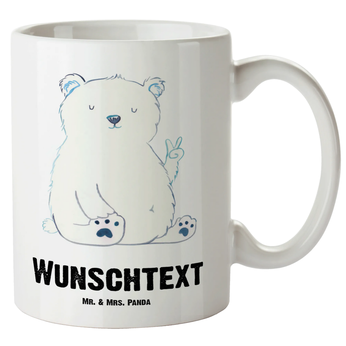 Personalisierte XL Tasse Eisbär Faul