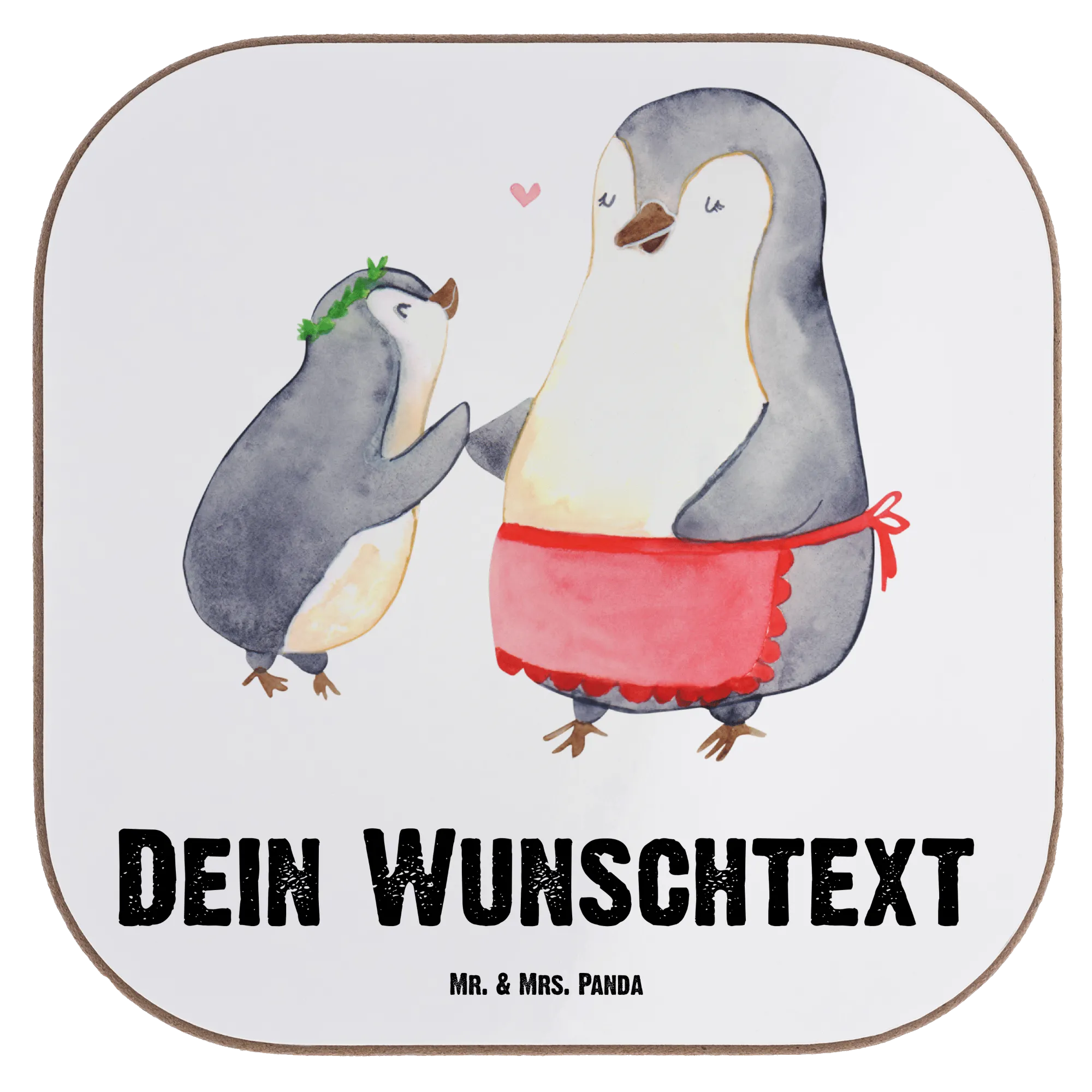 Personalised coaster penguin Best mom in the world for, thank you, gift, giving, birthday, birthday present, gift idea, souvenir, make you happy, gift tip, Thank You, Mother's Day, Mama, Mother, Son, Best Mom, Best, Super Mom, Mommy, Daughter, Ma, Mutti
