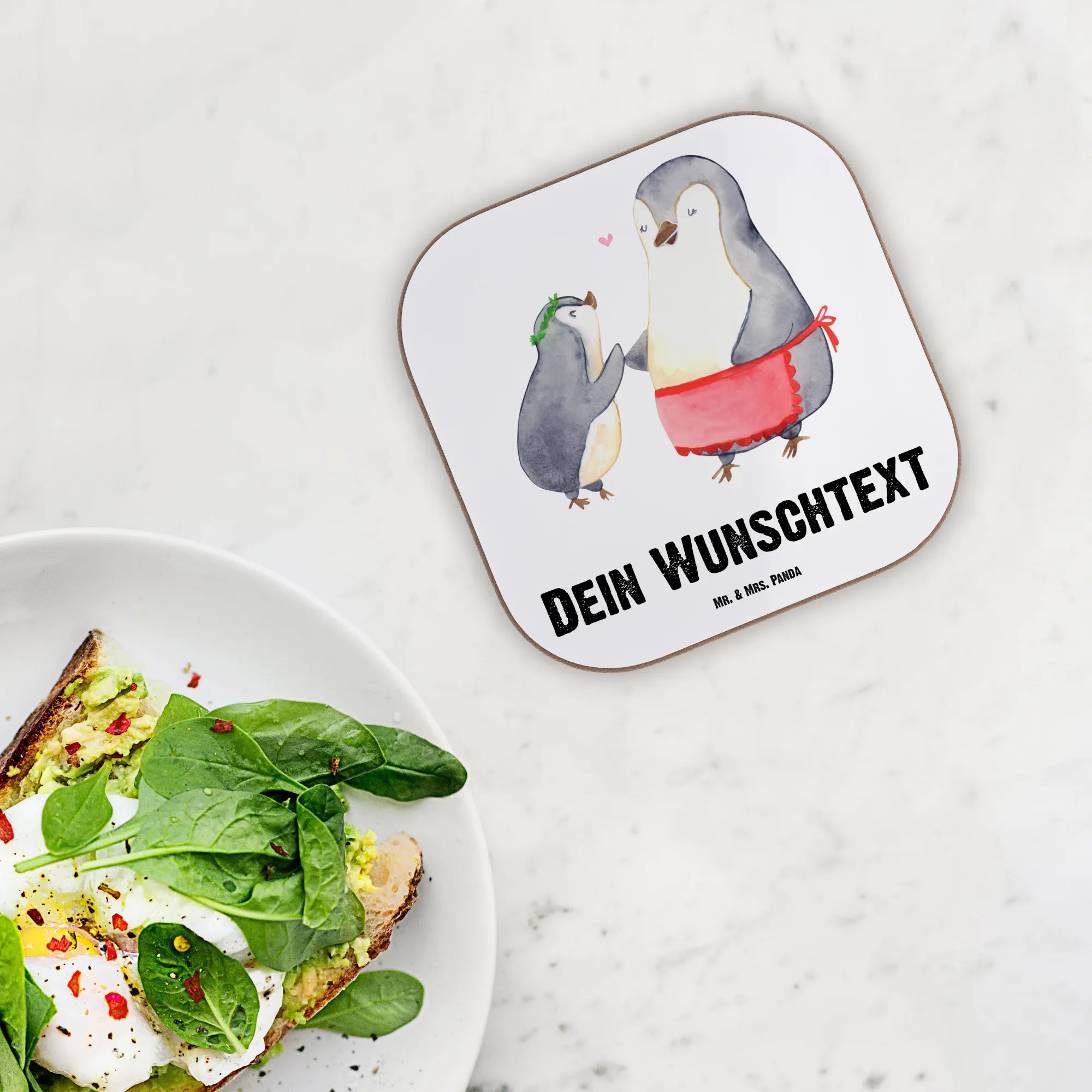 Personalised coaster penguin Best mom in the world for, thank you, gift, giving, birthday, birthday present, gift idea, souvenir, make you happy, gift tip, Thank You, Mother's Day, Mama, Mother, Son, Best Mom, Best, Super Mom, Mommy, Daughter, Ma, Mutti