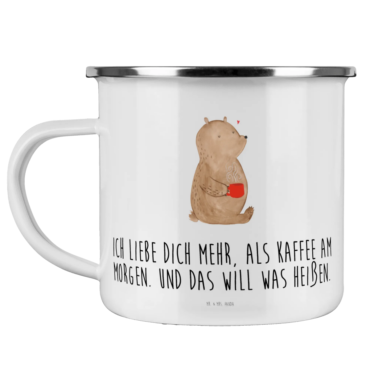Camping Emaille Tasse Bär Morgenkaffee blechbecher, becher emaille, Teetasse, Haferl, Teebecher, Motivtasse, Emailletasse, outdoortasse, Outdoor Becher, Blechtasse, Reisebecher, Pott, wanderbecher, Kaffeepott, metallbecher, Emaille Becher, reisetasse, Campingtasse, emaillebecher, Emaille Tasse, Campingbecher, Tasse Emaille, wandertasse, Outdoor Tasse, Freund, Liebe, Liebesgeschenk, Jahrestag, Verlobung, Partner, Ehemann, Ehefrau, Heiraten, Heiratsantrag, Hocheitstag, Freundin, Geschenk für Frauen, Geschenk für Partner, Mitbringsel, Valentinstag, für Männer, Hochzeitstag, Liebesbeweis, für Ehemann, Geschenk für Freundin