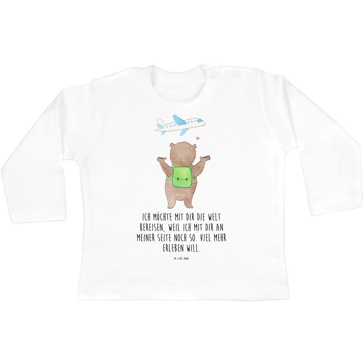 Baby Longsleeve Bär Flugzeug Langarm, Bio, Baby Shower, Kleidung, Freundin, Freund, Liebe, Liebesgeschenk, Jahrestag, Verlobung, Partner, Ehemann, Ehefrau, Heiraten, Heiratsantrag, Hocheitstag, Valentinstag, Geschenk für Freundin, für Männer, Hochzeitstag, für Ehemann, Geschenk für Frauen, Liebesbeweis, Mitbringsel, Geschenk für Partner