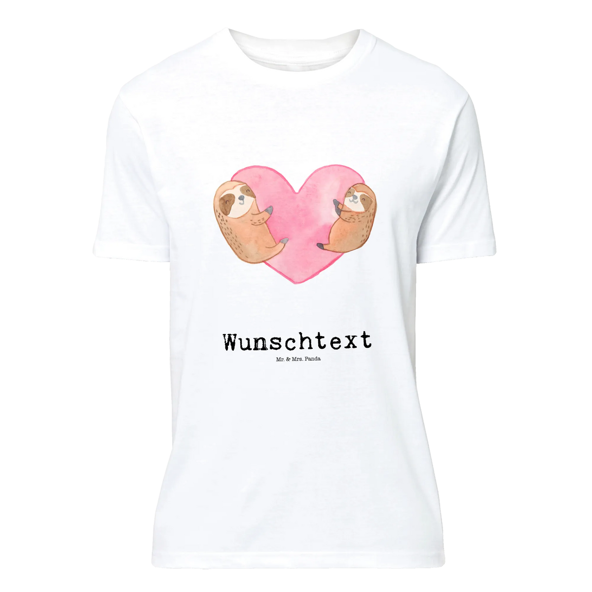 Personalisiertes T-Shirt Faultiere Herz T-Shirt mit Aufruck, T-Shirt Personalisiert, T-Shirt mit Namen, Jahrestag, Ehefrau, Freund, Liebesgeschenk, Ehemann, Heiratsantrag, Heiraten, Hocheitstag, Freundin, Liebe, Verlobung, Partner, Geschenk für Freundin, Valentinstag, Mitbringsel, Geschenk für Frauen, Liebesbeweis, für Männer, für Ehemann, Hochzeitstag, Geschenk für Partner