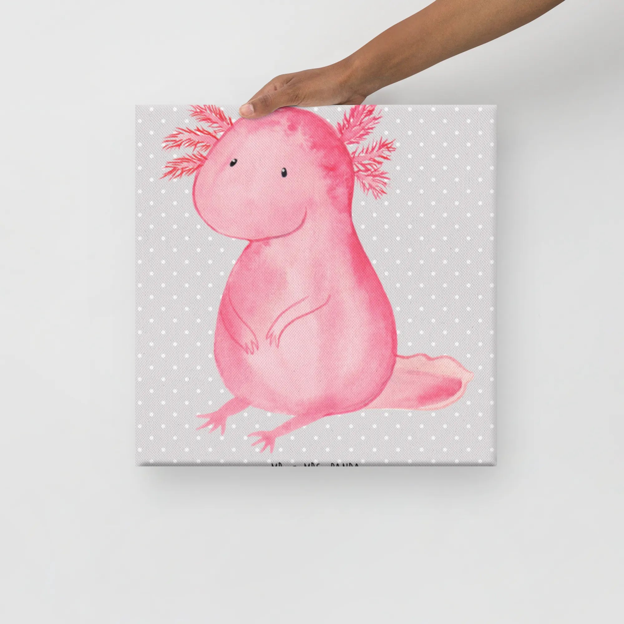 Leinwand Bild Axolotl Niedlich Leinwand, Kunstdruck, Molch, Axolotl, Axolot, Liebe, Lebensweisheit, Fröhlich, Lebensstil, Freundin, Weisheit, Vergnügt, Zufrieden
