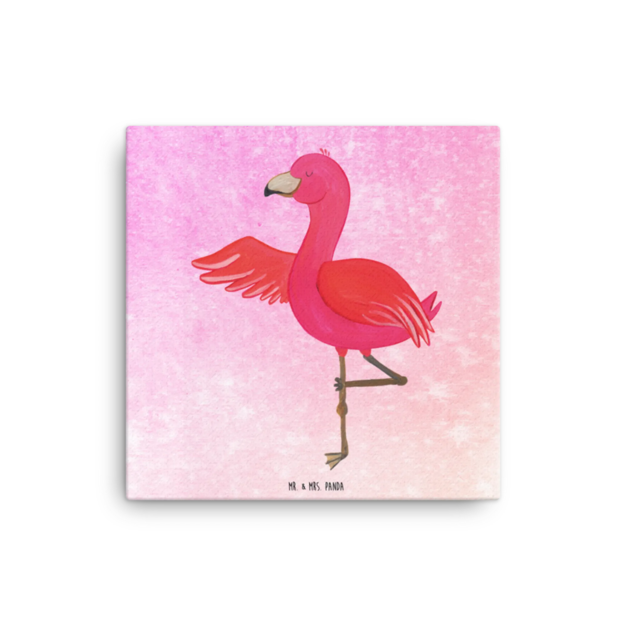 Canvas picture flamingo yoga Leinwand, Kunstdruck, Flamingo, Entspannung, Aufregen, Ärger, Namaste, Tiefenentspannung, Yoga, Yoga-Übung, Achtsamkeit, Vogel
