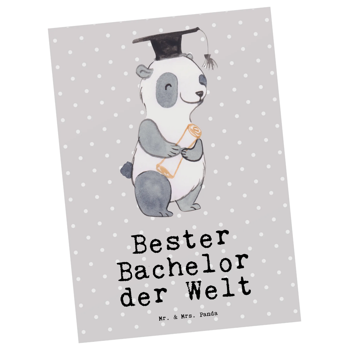Postkarte Panda Bester Bachelor der Welt Grußkarte, Fotokarte, Postkarten, Motivkarte, einzelkarte, Postkarte, Kunstkarten, Ansichtskarte, Ansichtskarten, kunstkarte, bildkarte, spruchkarte, Designkarte, Geschenkidee, Geschenk, Schenken, Mitbringsel, Geburtstag, Geburtstagsgeschenk, für, Danke, Dankeschön, Bedanken, Freude machen, Geschenktipp, Spaß, Alumni, Sohn, Studium, Hochschule, Uni, Abschluss, Student, Lustig, Studienabschluss, Universität, Witzig, Studenten, Bachelor, Musterschüler