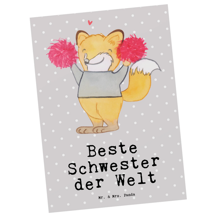 Postkarte Fuchs Beste Schwester der Welt
