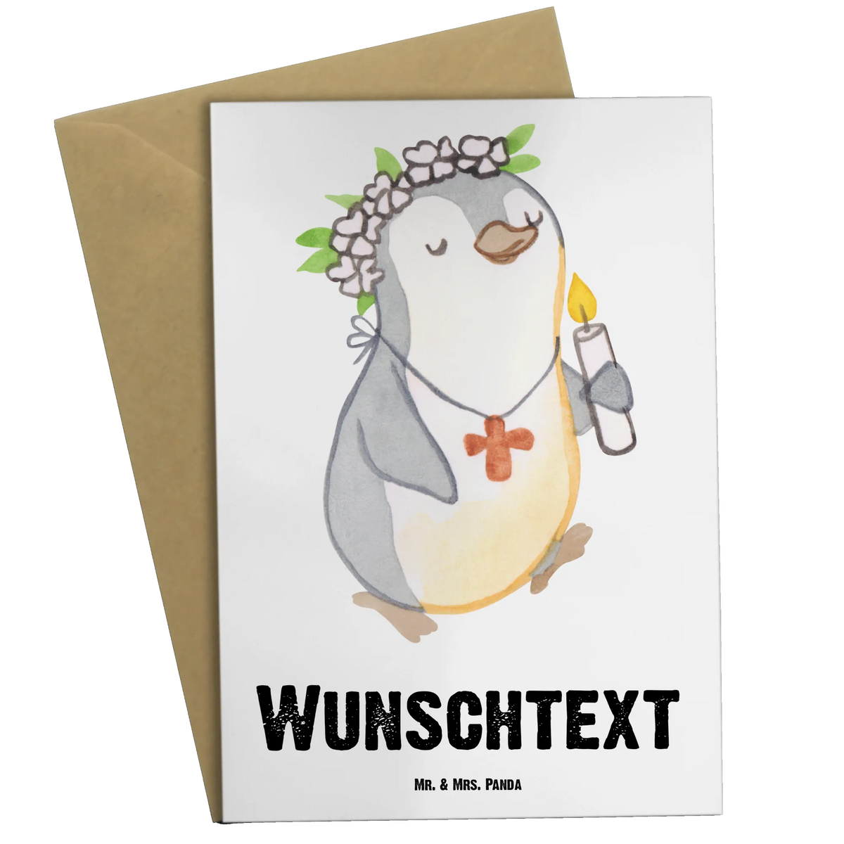 Personalisierte Grußkarte Pinguin Kommunion Mädchen grußkarte personalisiert, Grußkarte personalisierbar, Grußkarten Personalisiert, individuelle grußkarte, Personalisierte Grußkarte, Personalisierte Karte, Personalisierte Klappkarte, Kommunion, Konfirmation, Jugendweihe, Konfirmation Geschenk, Gott, Alles Gute, Gläubig