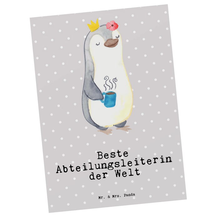Postkarte Pinguin Beste Abteilungsleiterin der Welt