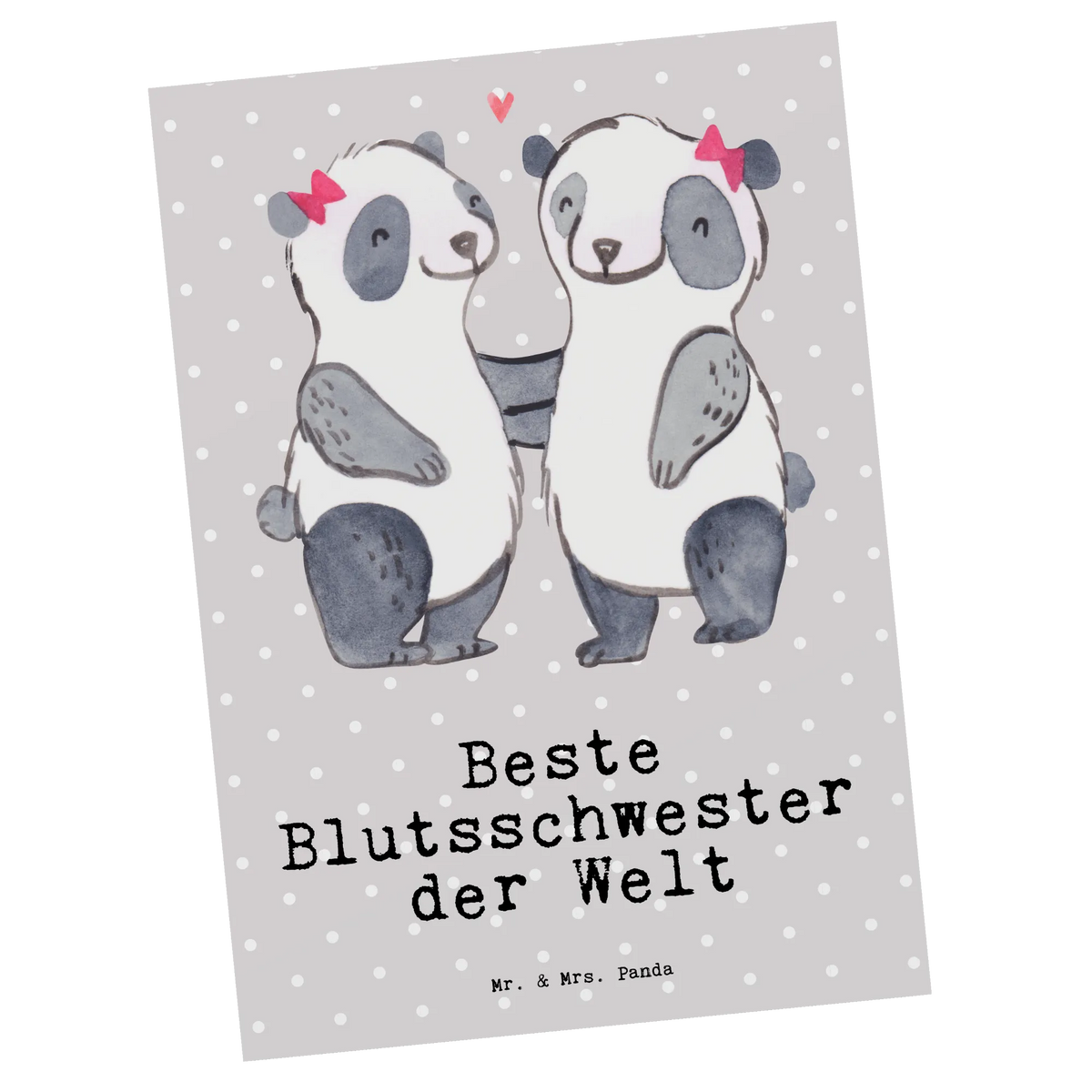 Postkarte Panda Beste Blutsschwester der Welt einzelkarte, Postkarte, Designkarte, bildkarte, Postkarten, Kunstkarten, Grußkarte, kunstkarte, Motivkarte, Ansichtskarten, Ansichtskarte, spruchkarte, Fotokarte, Geschenkidee, Geschenk, Schenken, Mitbringsel, Geburtstag, Geburtstagsgeschenk, für, Danke, Dankeschön, Bedanken, Freude machen, Geschenktipp, Freundin, Blutsgeschwister, Liebe, Familie, Schwesterherz, Blutsschwester, Sister, Bae, Beste, Schwestern, Geschwister, Schwester, Kleinigkeit, Tochter