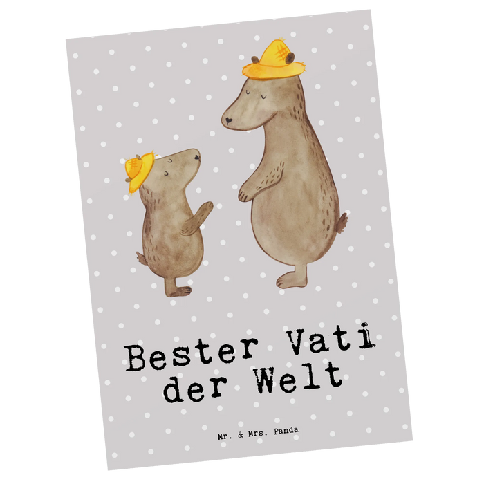 Postkarte Bär Bester Vati der Welt