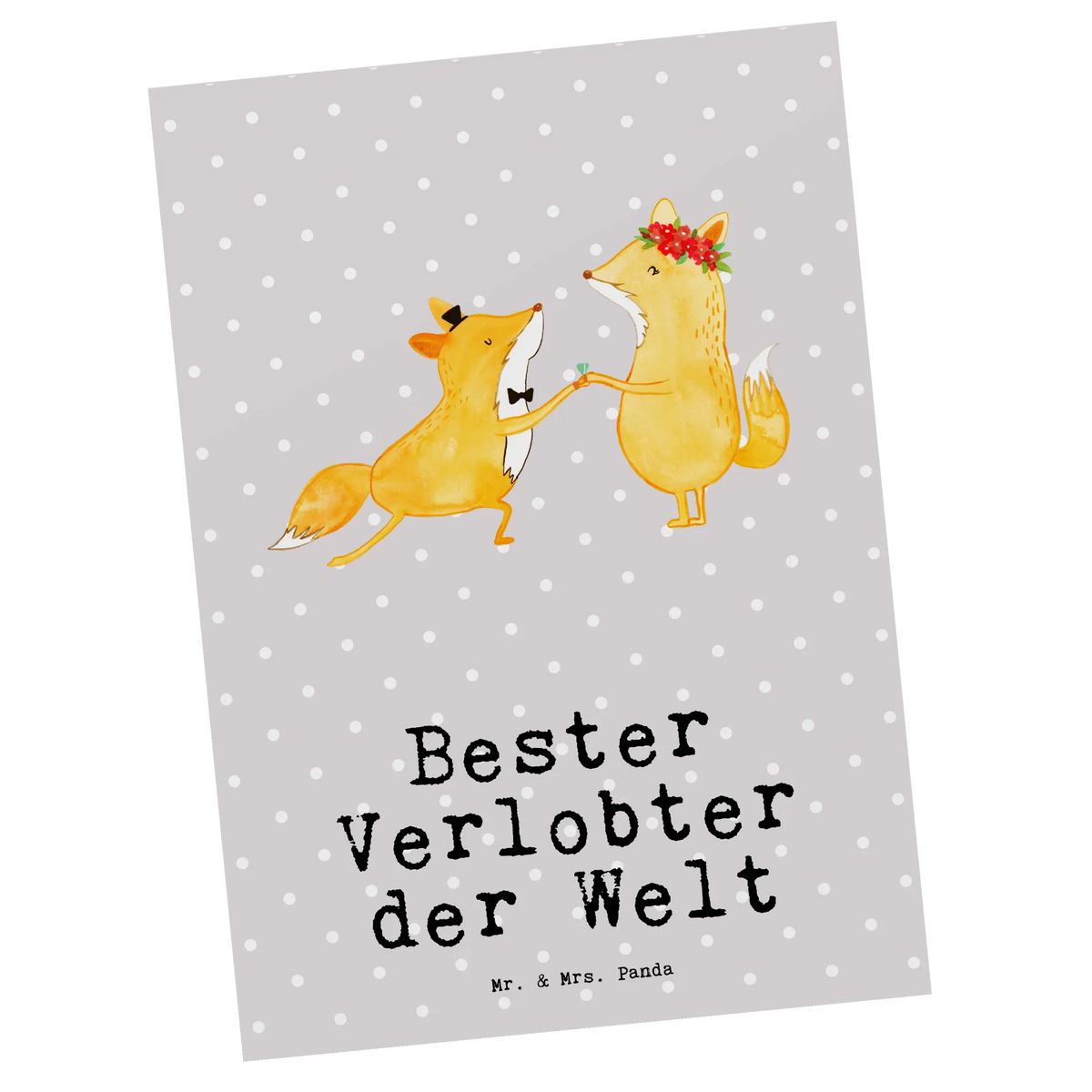 Postkarte Fuchs Bester Verlobter der Welt Ansichtskarten, einzelkarte, Fotokarte, Grußkarte, Postkarten, Ansichtskarte, bildkarte, Kunstkarten, Designkarte, Motivkarte, kunstkarte, Postkarte, spruchkarte, Geschenkidee, Geschenk, Schenken, Mitbringsel, Geburtstag, Geburtstagsgeschenk, für, Danke, Dankeschön, Bedanken, Freude machen, Geschenktipp, Mann, Freund, Verlobung, Zukünftiger, Hochzeit, Ehe, Ehemann, Verlobter, Traummann, Verloben