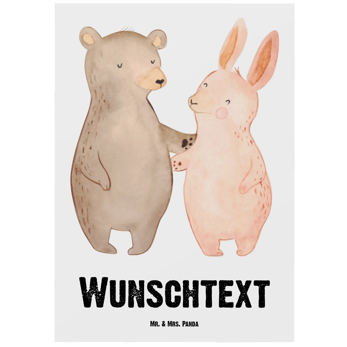 Personalised postcard Hare Best Friendship in the World gift, birthday, gift idea, birthday present, giving, thank you, for, make you happy, gift tip, friends, dude, friendship, boyfriend, friends for life, girlfriend