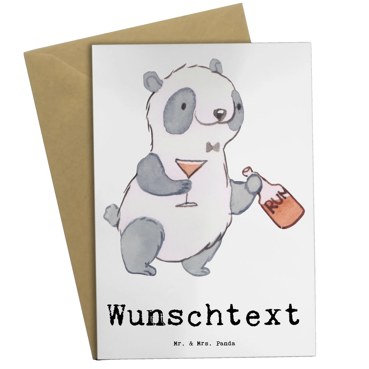 Personalisierte Grußkarte Panda Bester Trauzeuge der Welt