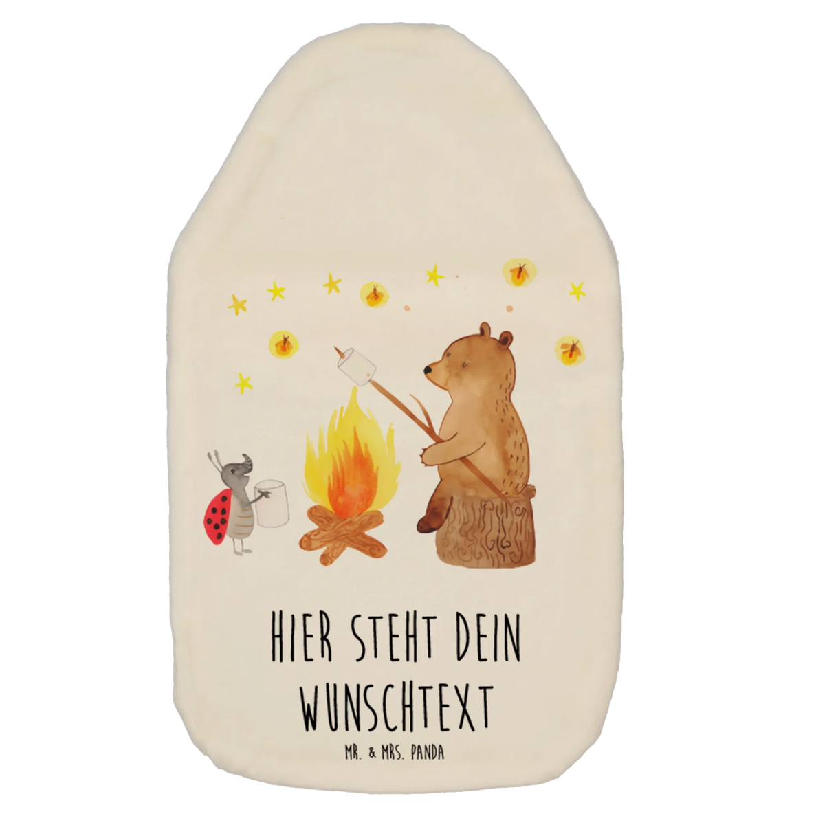 Personalisierte Wärmflasche Bär & Marienkäfer Lagerfeuer Wärmflasche personalisiert, Personalisierte Wärmflasche, Wärmflasche individualisiert, Wärmekissen mit Namen, Bettflasche personalisiert, Personalisierbare Wärmflasche, Individuelle Wärmflasche, Wärmflasche personalisierbar, Personalisierte Bettflasche, Teddy, Bär, Teddybär, Lagerfeuer