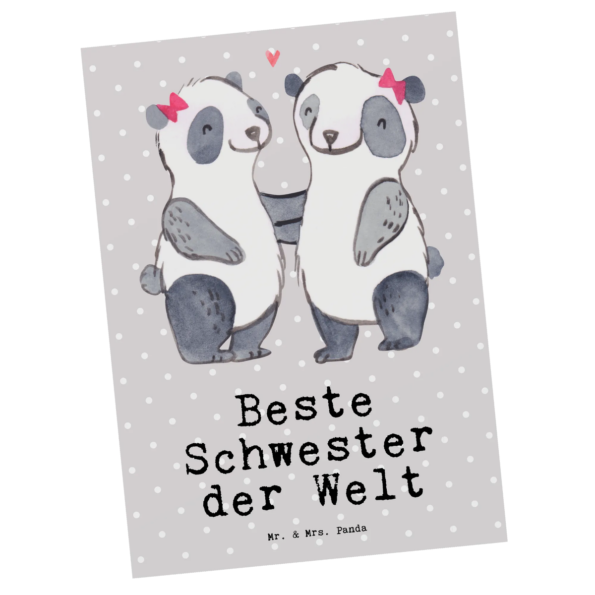 Postkarte Panda Beste Schwester der Welt kunstkarte, Ansichtskarte, Ansichtskarten, Designkarte, bildkarte, Postkarte, Postkarten, Fotokarte, spruchkarte, Grußkarte, Kunstkarten, Motivkarte, einzelkarte, Geschenkidee, Geschenk, Schenken, Mitbringsel, Geburtstag, Geburtstagsgeschenk, für, Danke, Dankeschön, Bedanken, Freude machen, Geschenktipp, Sister, Familie, Geschwister, Kinder, Tochter, Beste, Schwester, Liebe, Kleinigkeit, Schwesterherz, Schwestern