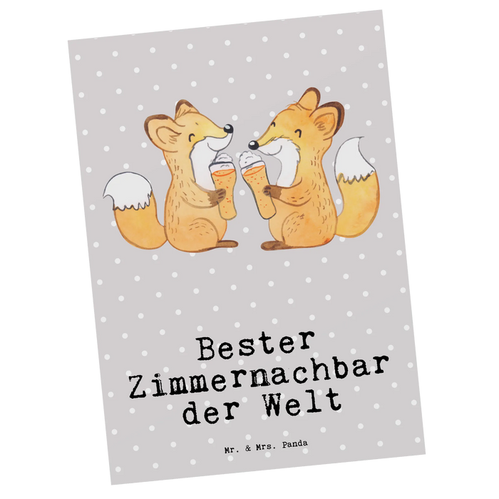 Postkarte Fuchs Bester Zimmernachbar der Welt