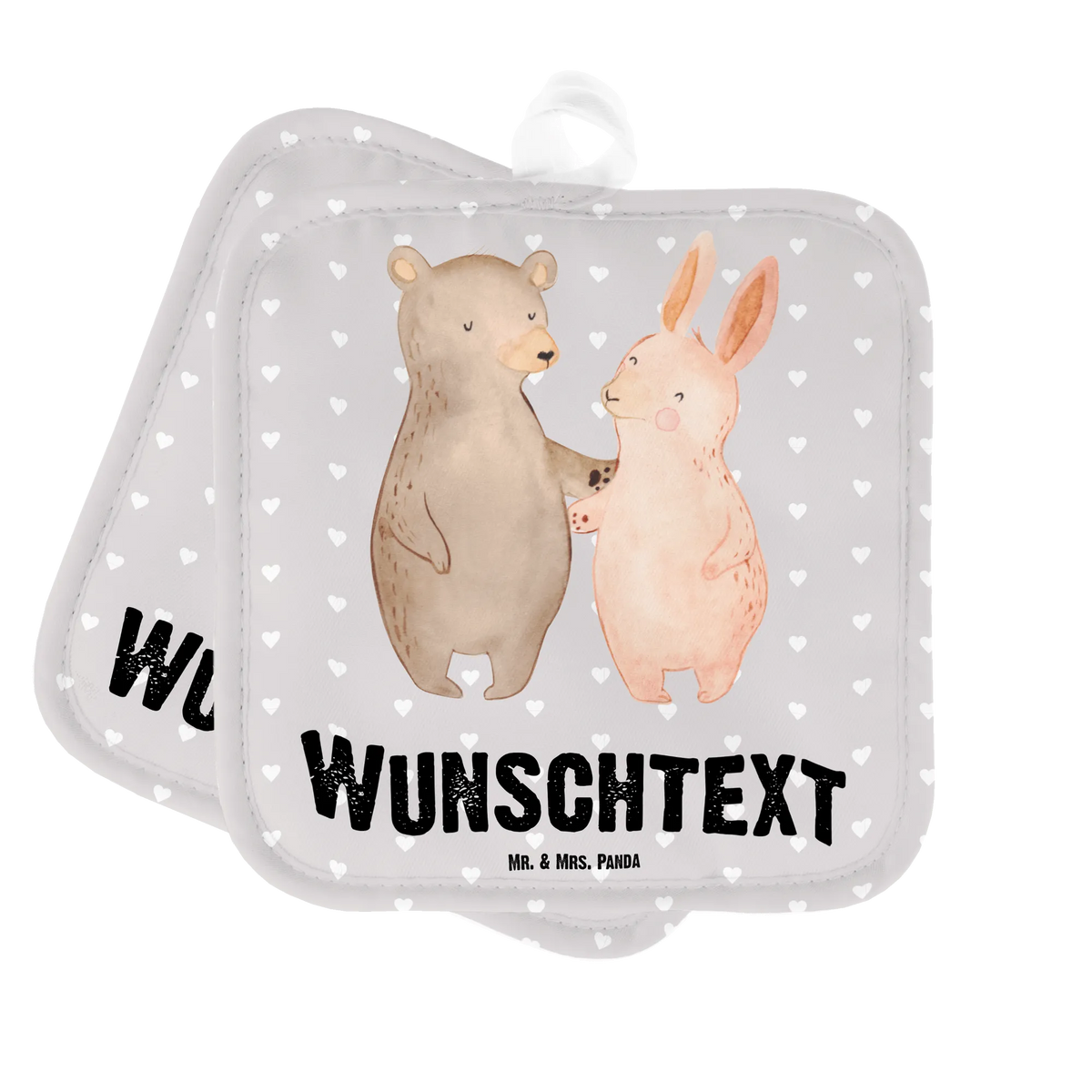 Personalisierte Topflappen Bär und Hase Umarmen Topflappen Personalisiert, Topflappen selbst gestalten, Topfhandschuhe personalisiert, Küchenaccessoires personalisiert, Küchenzubehör personalisiert, Personalisierte Topfhandschuhe, Topflappen Set Personalisiert, Topfhandschuhe mit Namen, Topflappen bedrucken, Küchentextilien personalisiert, Topflappen mit Namen, Personalisierte Topflappen, Freundin, Freund, Liebe, Liebesgeschenk, Jahrestag, Verlobung, Partner, Ehemann, Ehefrau, Heiraten, Heiratsantrag, Hocheitstag, Bär, Bester Freund, Best Friends, Bärchen, Hase, Freunde