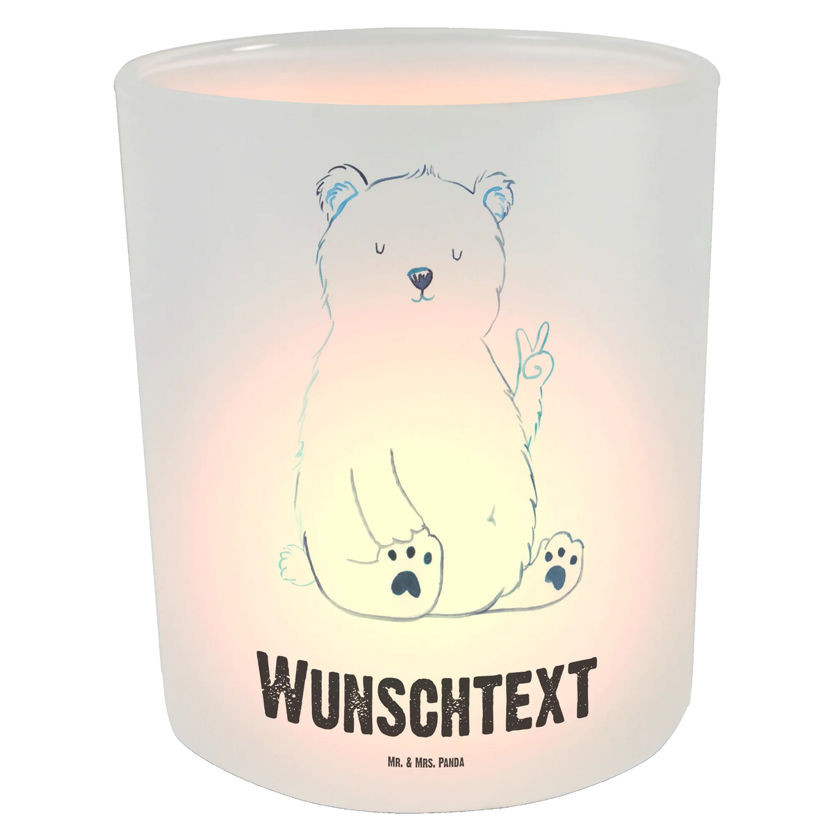 Personalised lantern Icebear Lazy bear, teddy, teddy bear, cuddly toy, office, Polar bear, relaxing, North Pole, lazy, workplace, office job, work, home office