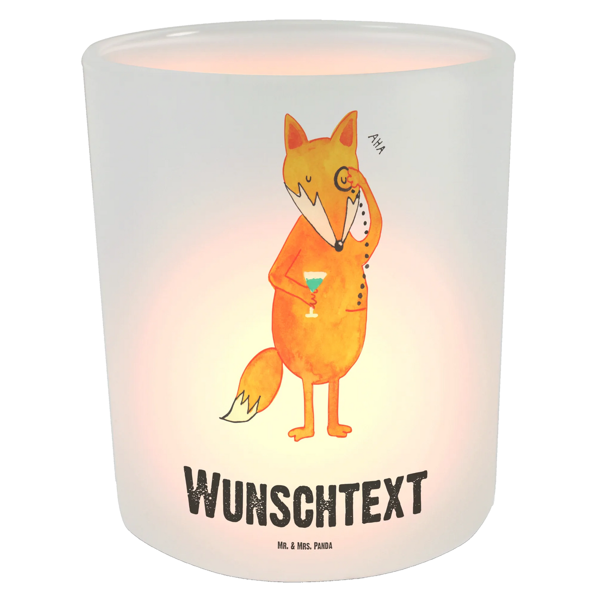 Personalised lantern Fox lord fox, foxes, forest wildlife, clever as a fox, animal lover, problem solving, motivation saying, saying funny, lovesickness gift, words of consolation