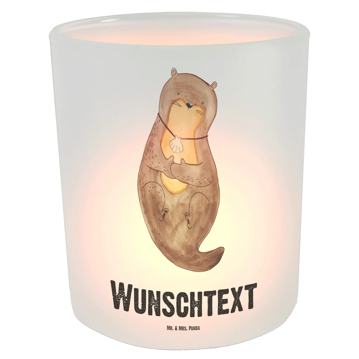 Personalised lantern otter shell animal lover, marten, sea otter, European otter, water mammal, aquatic animal, baby otter, predator, water, otter gifts, gift ideas for animal lovers, animal, mammal, water animal, gifts for people in love, brooding, otter love, daydreaming, dreaming