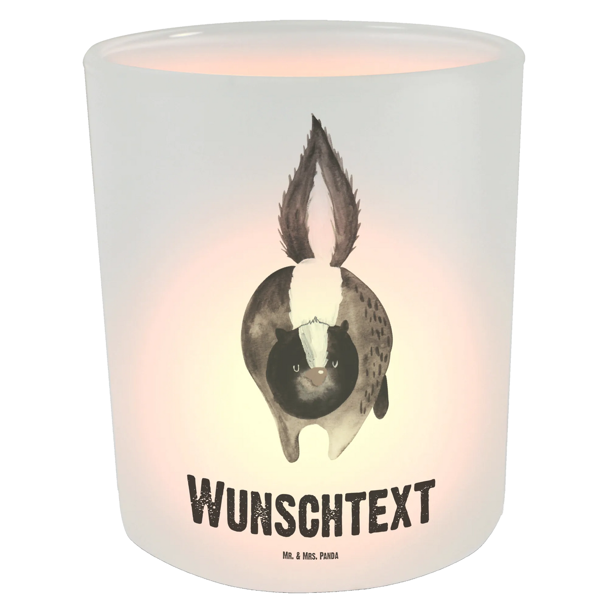 Personalised lantern skunk attack Skunk, stinker, skunk, threatening, wild animal, stinky, angry, predator