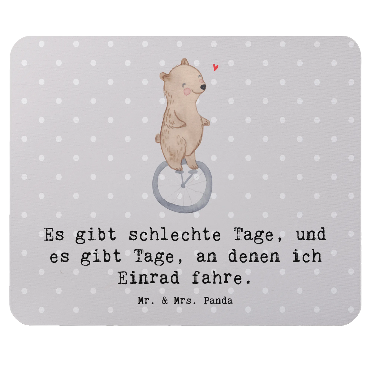Mauspad Bär Einrad fahren