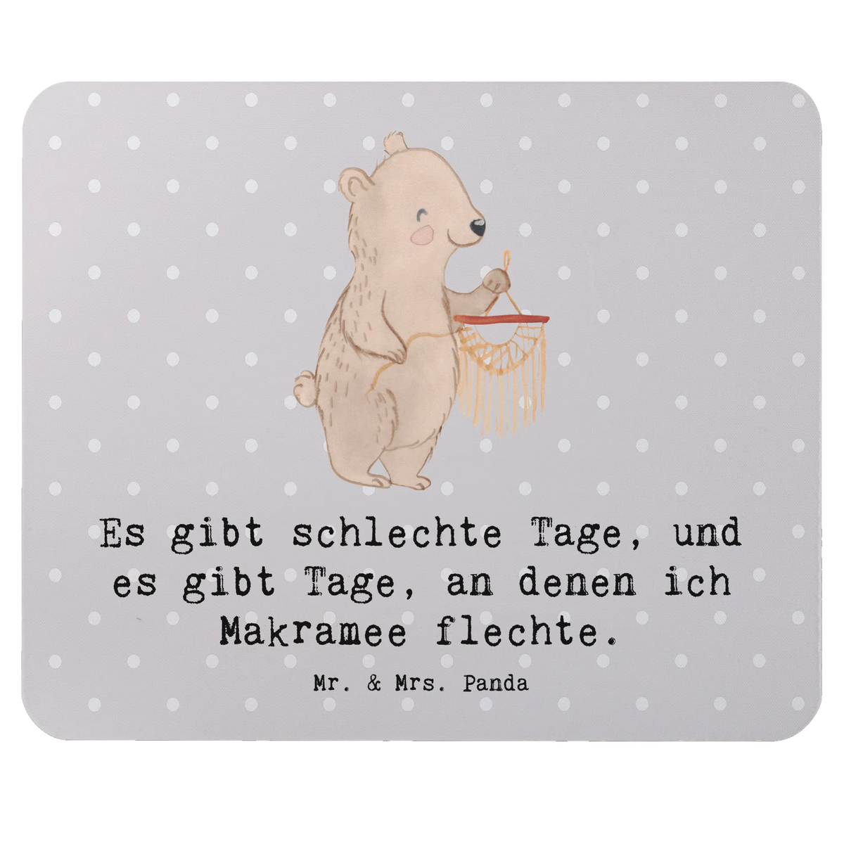 Mouse mat bear macrame