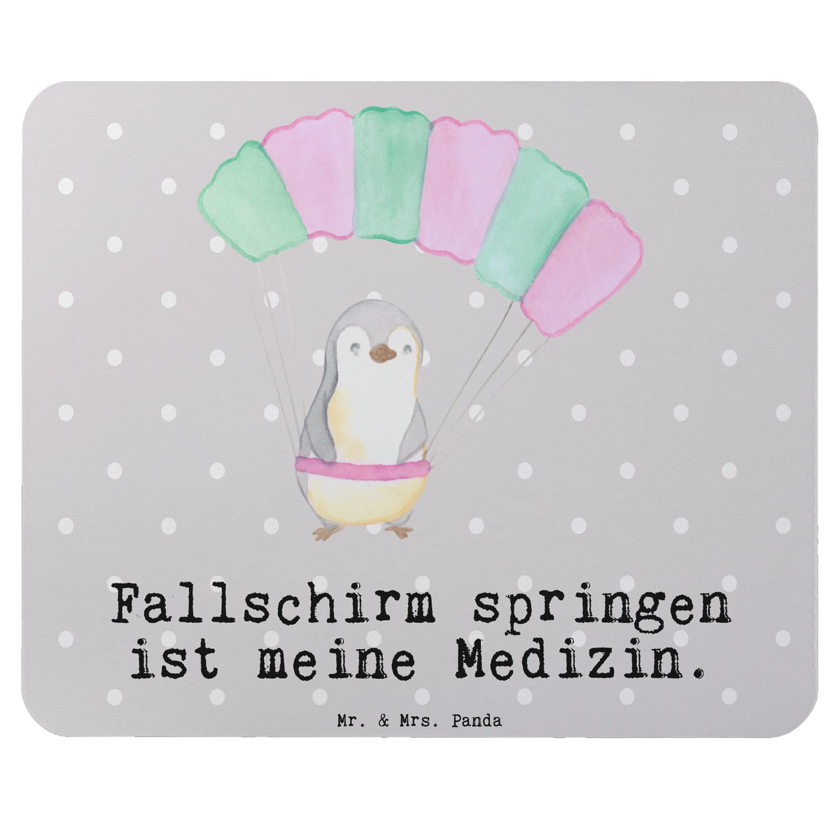 Mauspad Pinguin Fallschirm springen