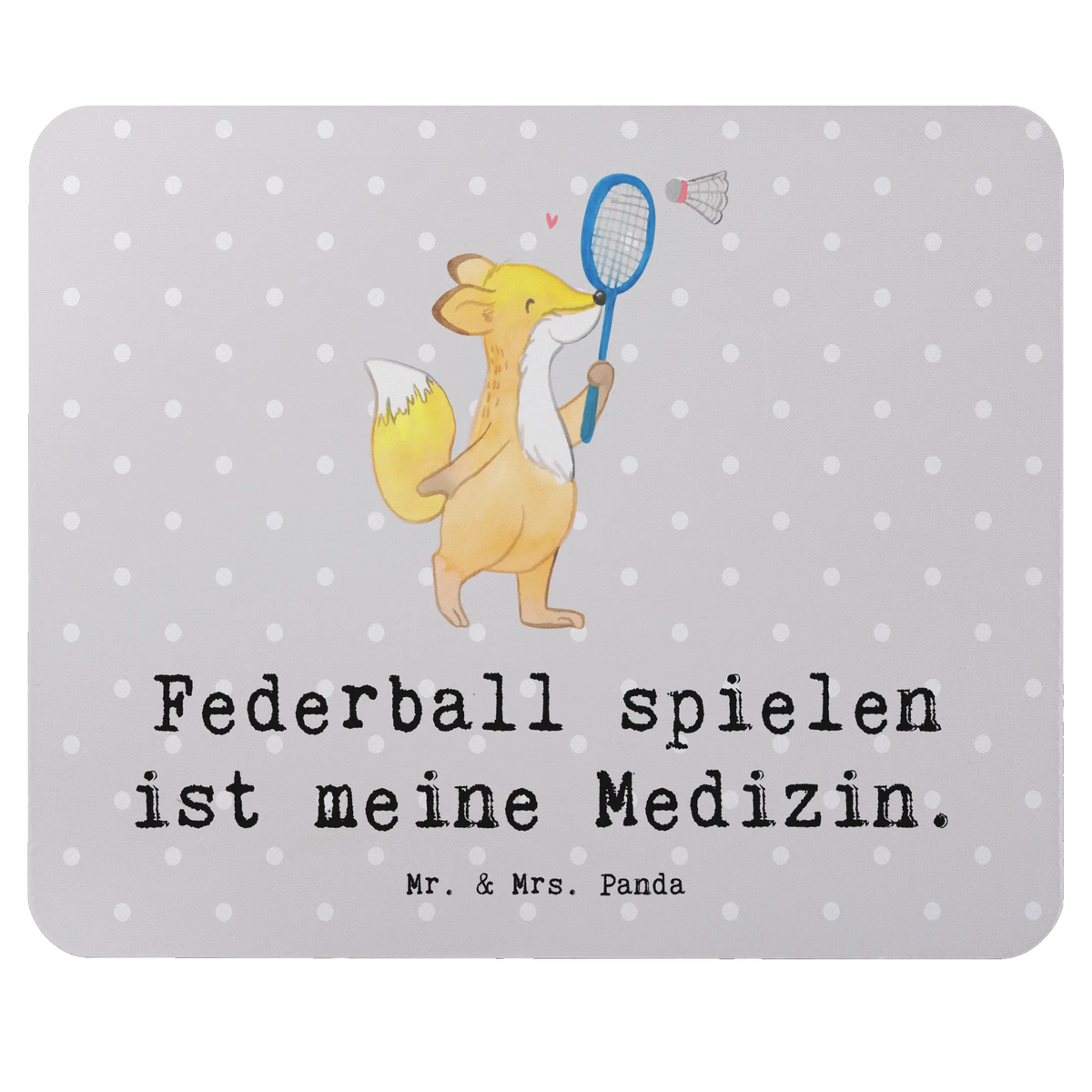Mauspad Fuchs Federball spielen
