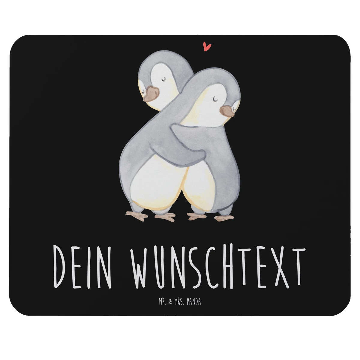 Personalised mouse mat penguins Cuddle