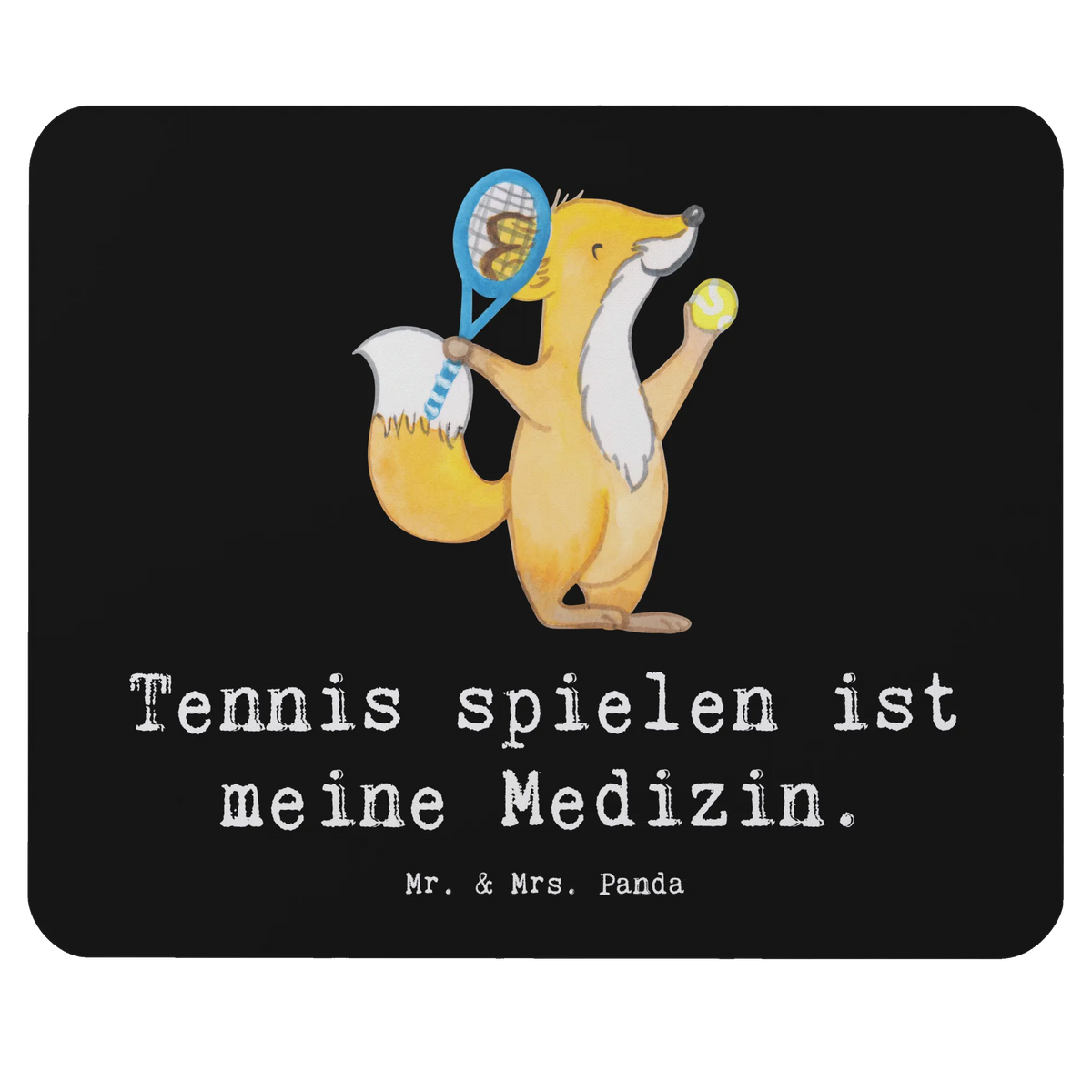Mouse mat Fox play tennis