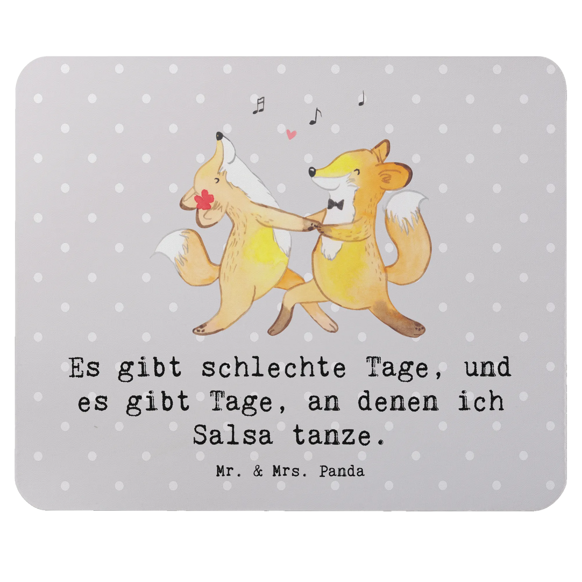 Mauspad Füchse Salsa tanzen