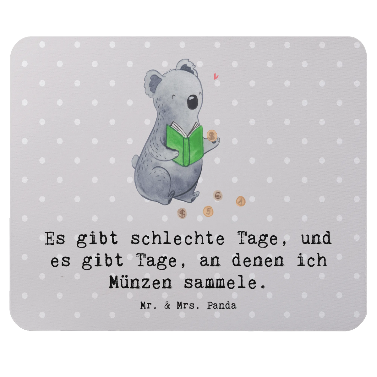 Mauspad Koala Münzen sammeln