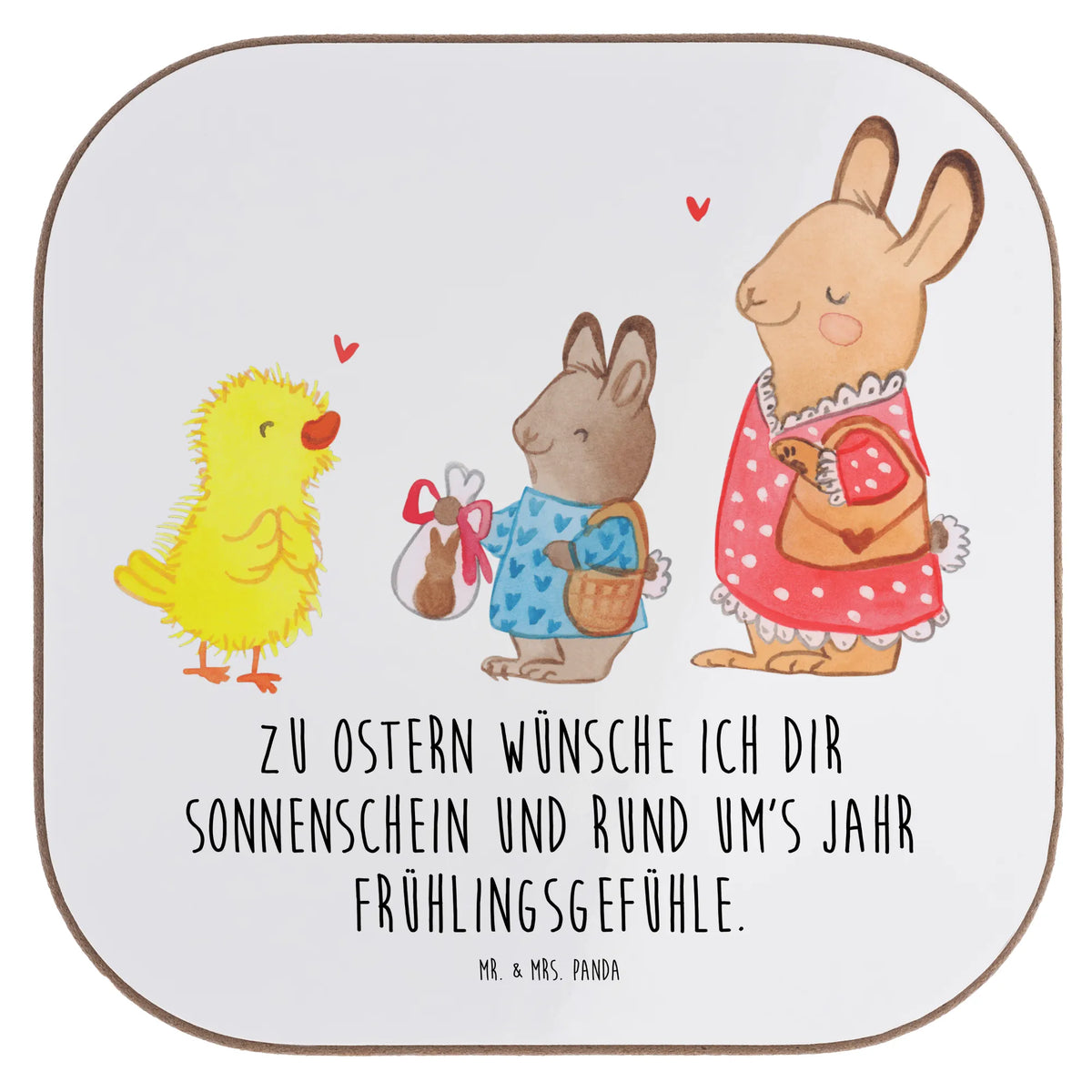 Square coaster Easter Gifts Easter bunny, chick, spring, Easter eggs, spring fever, Easter greetings, Easter gifts, chocolate bunny, rabbit