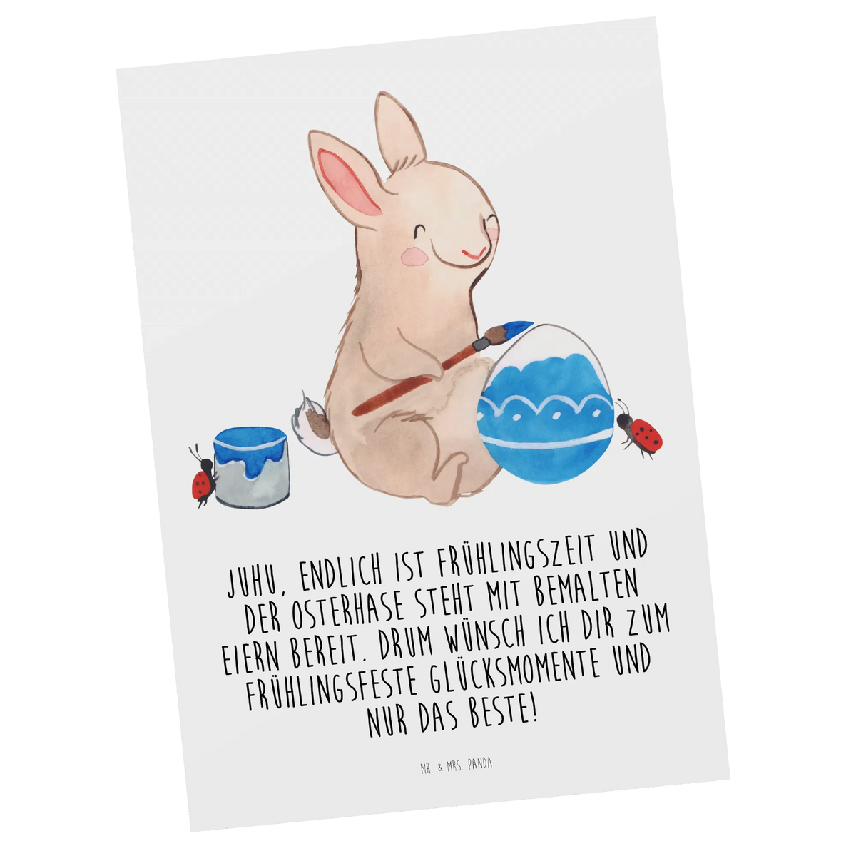 Postkarte Hase Marienkäfer Motivkarte, Fotokarte, einzelkarte, Grußkarte, spruchkarte, Designkarte, Ansichtskarten, Ansichtskarte, Postkarten, bildkarte, kunstkarte, Postkarte, Kunstkarten, Ostergeschenke, Geschenke zu Ostern, Ostern Geschenk, Osternest, Ostergeschenke Kinder, Ostern Kinder, Osterdeko, Ostern, Osterhase, Frühlingsgrüße, Frühlingsgefühle, Frühling, Hase, Ostergrüße, Eier Bemalen, Picknicken, Ostereier