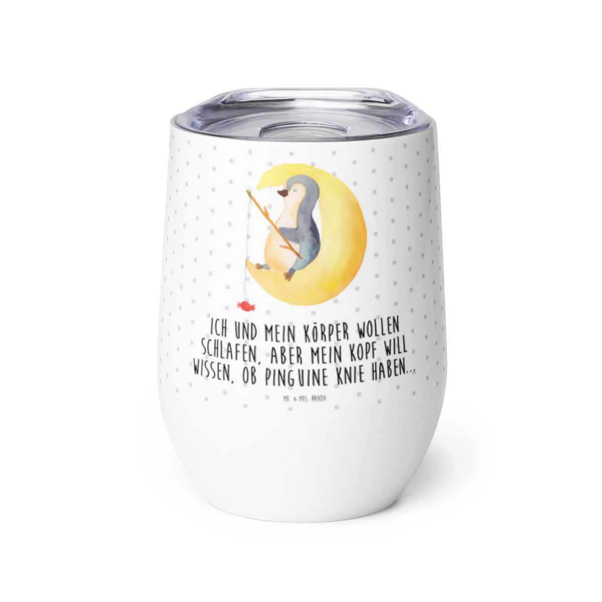 Weinbecher Pinguin Mond Outdoor Becher, Weinbecher, Weintumbler, edelstahl thermobecher, motivbecher, isoliertasse, thermosbecher, kaffee tasse, Isolierbecher, Wein Thermobecher, Thermobecher, Reisebecher, heißgetränkebecher, glühweinbecher, Edelstahlbecher, edelstahl isolierbecher, glühwein tasse, Edelstahl Weinbecher, reise kaffeebecher, Thermo Becher, Pinguin, Gästezimmer, Spruch, Schlafstörungen, Nachtruhe, Schlafzimmer, Pinguine, Einschlafen, schlafen