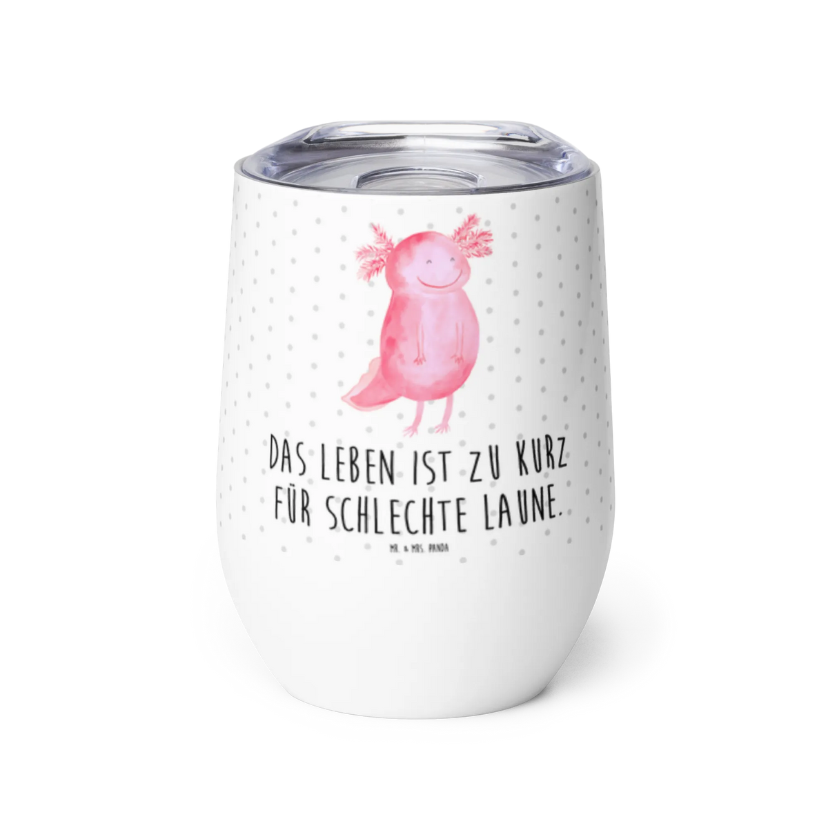 Weinbecher Axolotl Glücklich Outdoor Becher, edelstahl isolierbecher, Edelstahlbecher, edelstahl thermobecher, Isolierbecher, Wein Thermobecher, motivbecher, Reisebecher, Thermo Becher, kaffee tasse, Thermobecher, Weintumbler, thermosbecher, isoliertasse, glühwein tasse, glühweinbecher, reise kaffeebecher, Weinbecher, Edelstahl Weinbecher, heißgetränkebecher, Axolotl, Molch, Lurch, Axolot, Schwanzlurch, Gute Laune, Lurche, Motivation