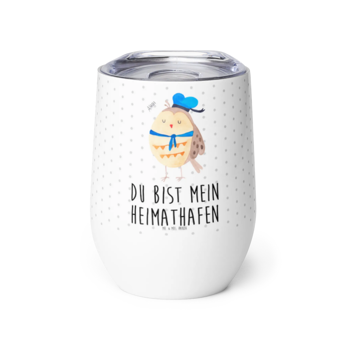 Weinbecher Eule Matrose Isolierbecher, thermosbecher, Weintumbler, Thermobecher, isoliertasse, reise kaffeebecher, Edelstahl Weinbecher, heißgetränkebecher, Edelstahlbecher, edelstahl isolierbecher, Thermo Becher, Wein Thermobecher, Reisebecher, edelstahl thermobecher, Weinbecher, glühweinbecher, kaffee tasse, motivbecher, glühwein tasse, Outdoor Becher, Eule, Eule Spruch, Ehe, Freundin, Seefahrer, Heimathafen, Owl, Wortspiel Lustig, Eule Deko, Hochzeitstag Geschenk, Matrose