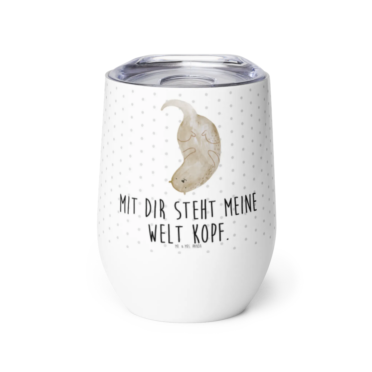 Weinbecher Otter Kopfüber Weinbecher, isoliertasse, reise kaffeebecher, motivbecher, Thermobecher, edelstahl thermobecher, thermosbecher, Isolierbecher, Reisebecher, Edelstahl Weinbecher, Thermo Becher, edelstahl isolierbecher, Wein Thermobecher, Outdoor Becher, heißgetränkebecher, kaffee tasse, Edelstahlbecher, Weintumbler, glühweinbecher, glühwein tasse, Otter, Fischotter, Seeotter, Otter Seeotter See Otter