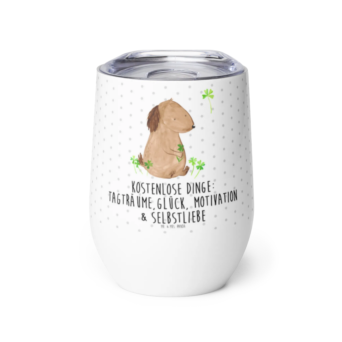 Weinbecher Hund Kleeblatt Weintumbler, thermosbecher, Isolierbecher, Thermo Becher, Thermobecher, reise kaffeebecher, motivbecher, Reisebecher, Weinbecher, kaffee tasse, Outdoor Becher, heißgetränkebecher, isoliertasse, edelstahl isolierbecher, Wein Thermobecher, Edelstahlbecher, Edelstahl Weinbecher, glühwein tasse, edelstahl thermobecher, glühweinbecher, Hund, Hunderasse, Hundebesitzer, Hundemotiv, Haustier, Tierliebhaber, Sprüche, Glück, Geschenk, Neuanfang, Glücksbringer, Achtsamkeit, Selbstliebe, Motivation, Kleeblatt, Tagträume