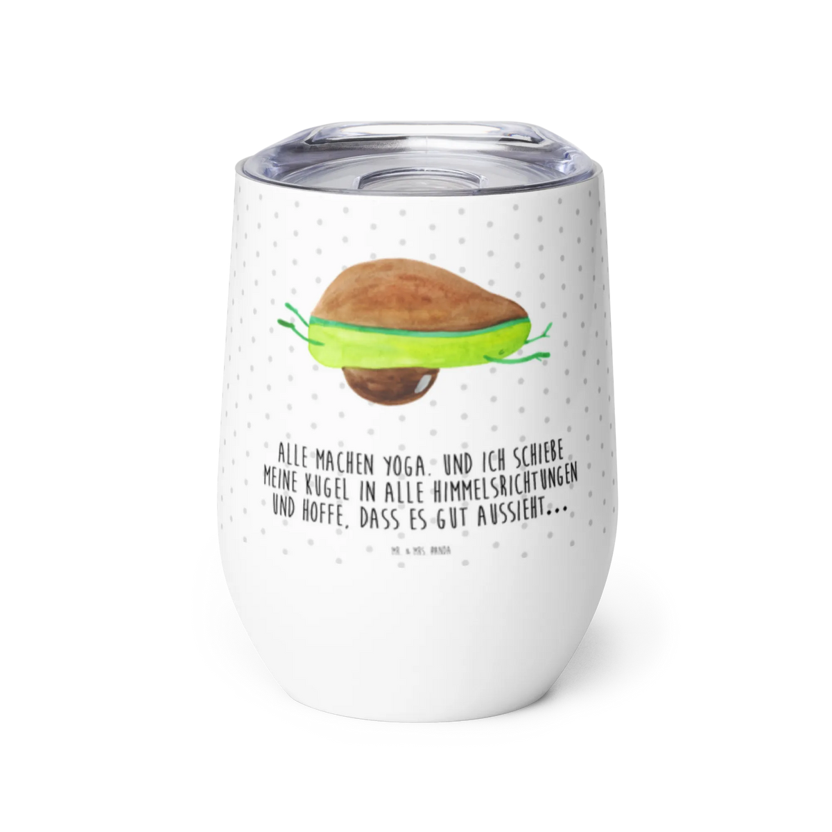 Wine cup avocado yoga vegetables