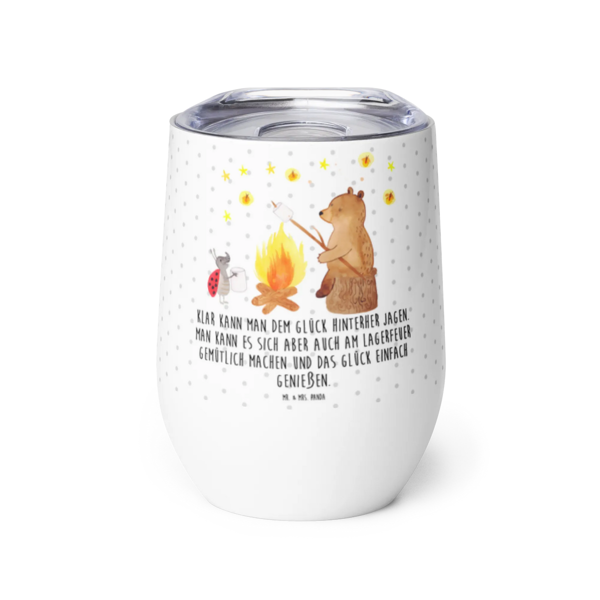 Weinbecher Bär & Marienkäfer Lagerfeuer Isolierbecher, edelstahl isolierbecher, motivbecher, Reisebecher, heißgetränkebecher, Edelstahlbecher, Wein Thermobecher, edelstahl thermobecher, Weinbecher, kaffee tasse, isoliertasse, reise kaffeebecher, Weintumbler, thermosbecher, Thermo Becher, glühwein tasse, glühweinbecher, Thermobecher, Outdoor Becher, Edelstahl Weinbecher, Teddy, Bär, Teddybär, Lagerfeuer