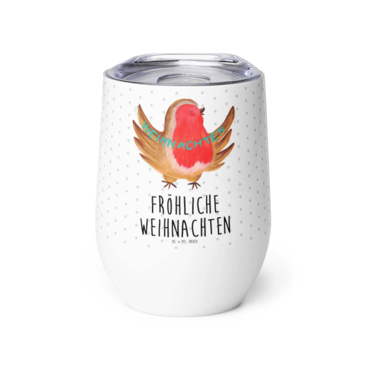Weinbecher Rotkehlchen Weihnachten
