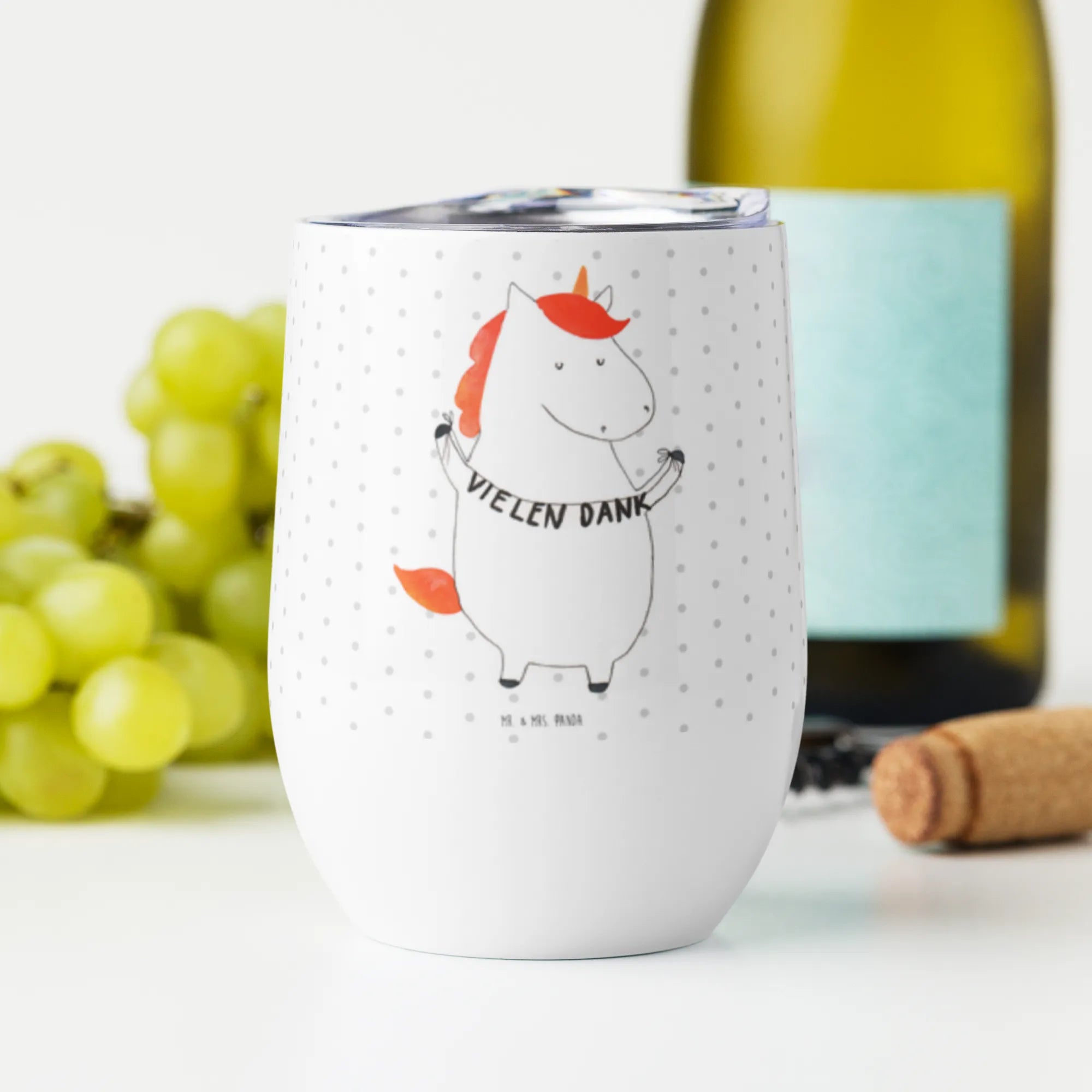 Wine cup unicorn Thank you very much thanks, Thank you present, thank you gift, thank you