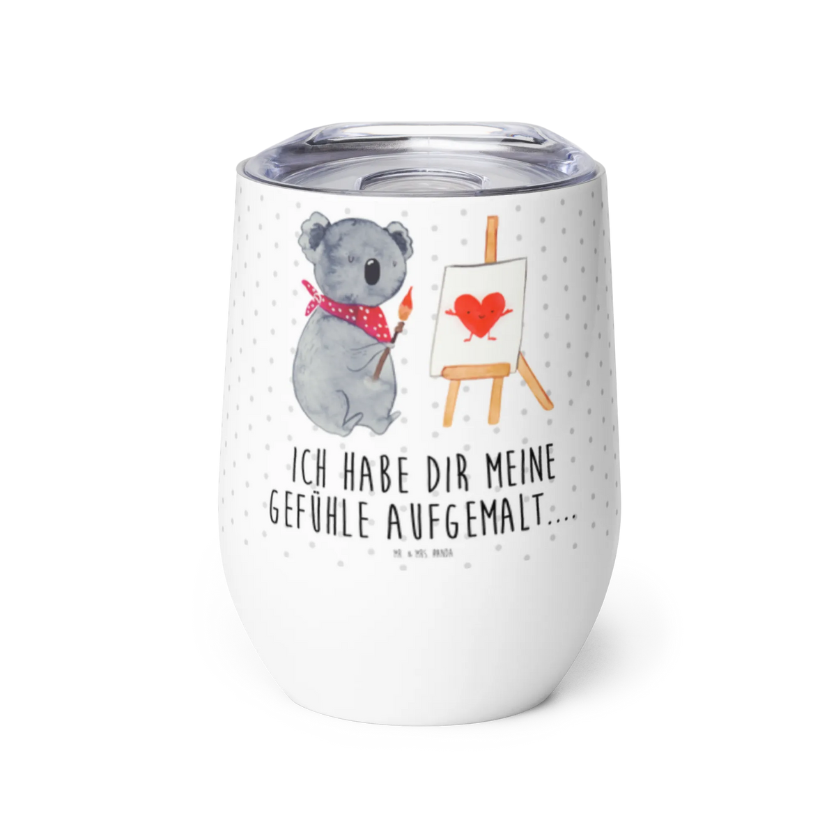 Weinbecher Koala Künstler Weinbecher, reise kaffeebecher, motivbecher, glühwein tasse, heißgetränkebecher, Isolierbecher, Reisebecher, Weintumbler, Wein Thermobecher, edelstahl thermobecher, thermosbecher, kaffee tasse, Thermo Becher, glühweinbecher, edelstahl isolierbecher, Outdoor Becher, Thermobecher, Edelstahlbecher, Edelstahl Weinbecher, isoliertasse, Koala, Koalabär, Liebensbeweis, Gefühle, Liebesgeschenk, Künstler, Liebe, Zeichnen