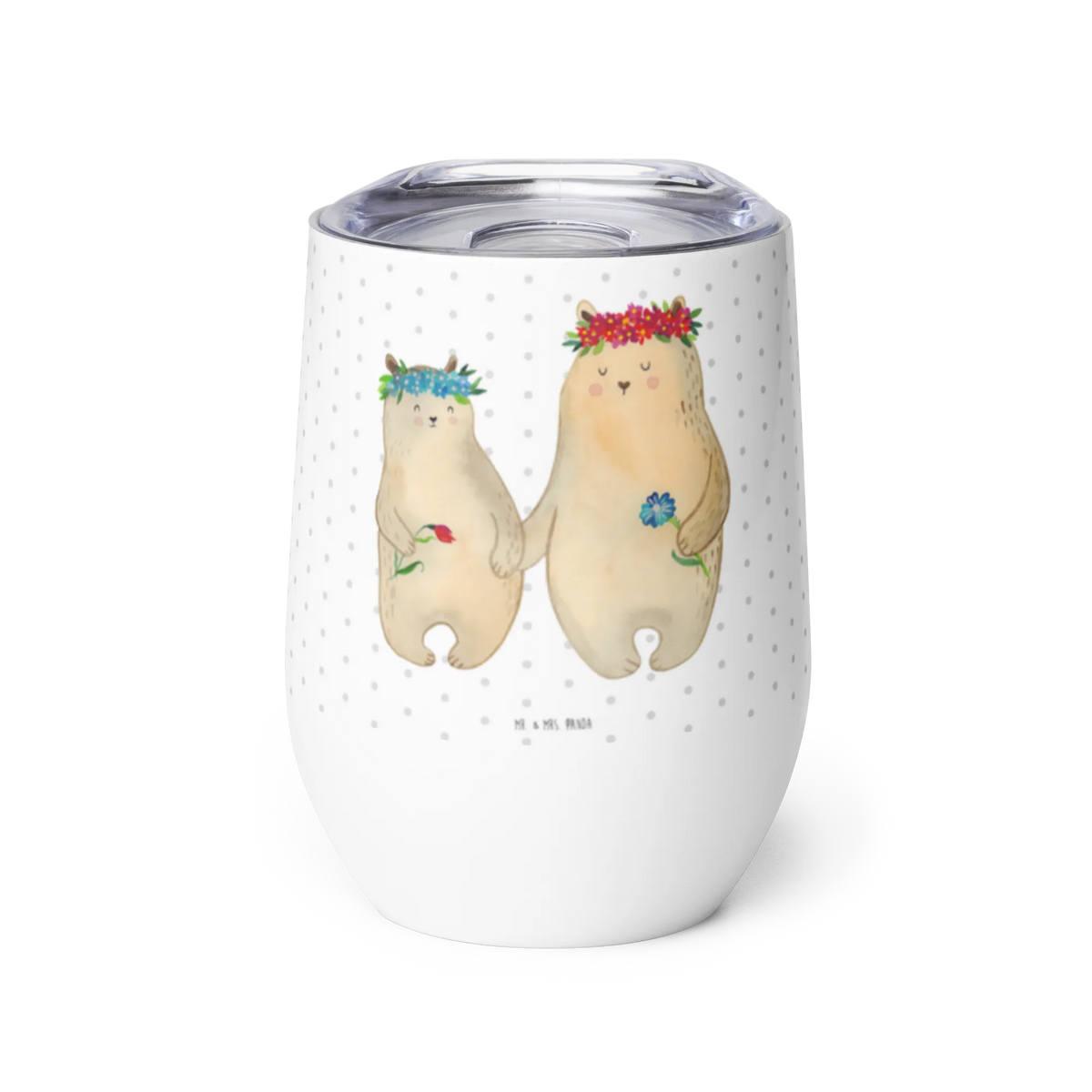 Weinbecher Bären mit Blumenkranz thermosbecher, motivbecher, Reisebecher, edelstahl thermobecher, glühweinbecher, Outdoor Becher, reise kaffeebecher, Edelstahl Weinbecher, glühwein tasse, kaffee tasse, Weinbecher, isoliertasse, Thermo Becher, Isolierbecher, Edelstahlbecher, Weintumbler, Wein Thermobecher, heißgetränkebecher, edelstahl isolierbecher, Thermobecher, Muttertag, Vatertag, Mama, Papa, Oma, Opa, Familie, Schwester, Bruder, Kind, Lieblingsmensch, Beste Mutter, Töchter, Bär, Mutti, Mami, Geschenk Mama. Muttertag, Lieblingsmama, Mutter, Kinder, Vorbild, Weltbeste Mama, Family, Tochter, Bären