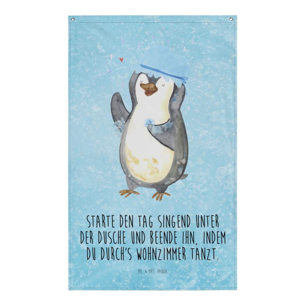 Tapestry Penguin have a shower North Pole, Penguins, new start, new beginning, penguins, shower, life motto, being happy