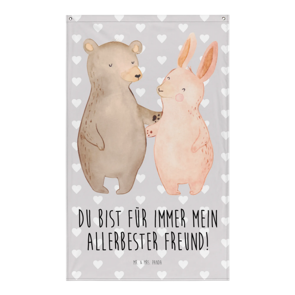 Tapestry bear and rabbit Embrace Loving, Two, Together, Marriage, Proposal of marriage, Love gift, gift for her, gift for him, anniversary gift, best friend, rabbit, friends