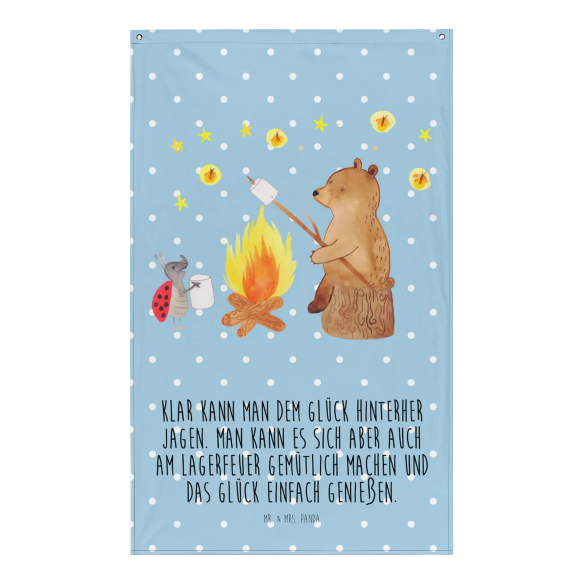Tapestry Bear & Ladybird campfire teddy bear, cuddly toy, Campfire
